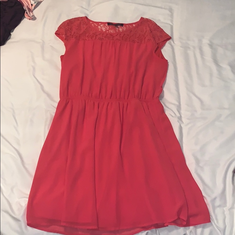 Coral pink dress